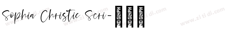 Sophia Christie Scri字体转换